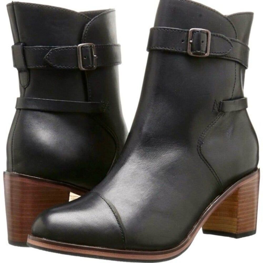 Wolverine 1000 Mile Samantha Pleet Bonny Pull On Black Leather Boots Size 8